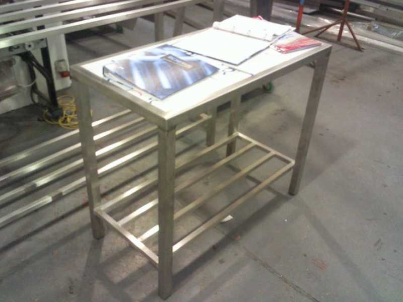 Stainless steel table